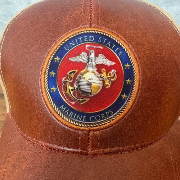 U.S. Marines Cap USMC Emblem Patch Bradford Exchange Adjustable Officially Lic. - Picture 3 of 9